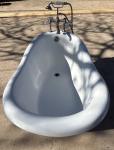 Acrylic Clawfoot Tub with Brushed Nickel Feet