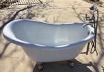 Acrylic Clawfoot Tub with Brushed Nickel Feet