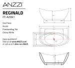 Stylish 68" Acrylic Freestanding Soaking Tub