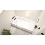 Aloha 60" x 30" White Soaking Bathtub