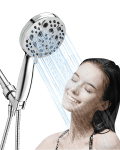 10-Mode High Pressure Handheld Shower Head with Hose