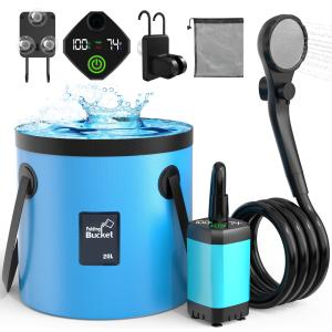 Skyhot Portable Battery Shower Kit with Bucket