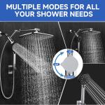12-Inch High Pressure Rain Shower Head Combo