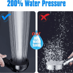 High Pressure Handheld Rain Shower Head Combo