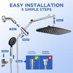 12-Inch High Pressure Rain Shower Head Combo