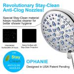 Ophanie High Pressure Handheld Shower Head with Hose