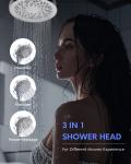 6" High Pressure Rainfall Shower Head Combo