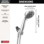 Delta Chrome Hand Shower with 5 Settings