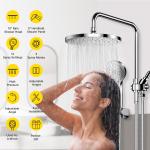 iDOO Dual Showerhead Combo: 10" Rainfall & Handheld