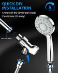 5-Setting High Pressure Handheld Shower Head