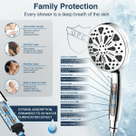 Detachable Handheld Shower Head with 10 Spray Settings
