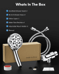 10-Mode High Pressure Handheld Shower Head with Hose