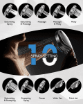 10-Mode High Pressure Handheld Shower Head with Hose