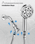Handheld Showerhead with 10 Spray Modes, Chrome
