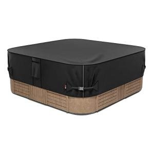 iBirdie Outdoor Waterproof and Weatherproof Hot Tub Cover 85 x 85 inch fit 84 x 84 or 83 x 83 or 82 x 82 or 7 ft x 7 ft Square SPA 600D Heavy Duty Protectors Protective Cover Cap