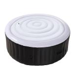 Tlswshsy 4.5 Ft Inflatable Hot Tub Cover- Energy Saving Lid for Round Hot Tub- Foldable Protective Rain Overflow Cover for Outdoor Inflatable Hot Tubs