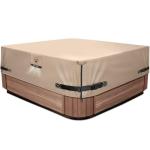 1000N Tearing Strength Hot Tub Cover Protector 85 x 85 inch fits 84 x 84, 83 x 83, 82 x 82 inch or 81 x 81 Square SPA, Hot Tub Covers Replacement-Wheat