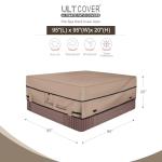 ULTCOVER Waterproof 600D Polyester Square Hot Tub Cover Outdoor SPA Covers 95 x 95 inch