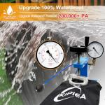 Kipiea 600D Outdoor Waterproof Square Hot Tub Cover Protector, Heavy Duty Polyester SPA Cover UV Protection Cover 85" L x 85" W x 20" H, Black