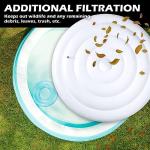 Tlswshsy 4.5 Ft Inflatable Hot Tub Cover- Energy Saving Lid for Round Hot Tub- Foldable Protective Rain Overflow Cover for Outdoor Inflatable Hot Tubs