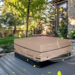 ULTCOVER Waterproof 600D Polyester Square Hot Tub Cover Outdoor SPA Covers 85 x 85 inch