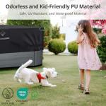 600D Tearing Strength Hot Tub Cover Protector 85 x 85 inch fits 84 x 84, 83 x 83, 82 x 82 inch or 81 x 81 Square SPA, Hot Tub Covers Replacement-Black