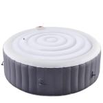 LFUTARI 4.5 Ft Inflatable Hot Tub Cover - Energy Saving Lid for Round Hot Tub - Foldable Protective Rain Overflow Cover for Outdoor Inflatable Hot Tubs