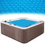 Spa and Hot Tub Cover - 7 × 7 FT 16-mil Square Hot Tub Thermal Insulation Solar Blanket Bubble Cover, 210 × 210 CM