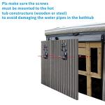 UCEDER 2 PCS Heavy Duty Hot Tub Cover Wind Straps FITS Most SPAS Locks Adjustable Length 67"~116" (Black, 9.5 Ft)