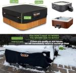 Enzeno Outdoor SPA Hot Tub Cover Waterproof Square 86 x 86 inch fit 84 x 84 or 83 x 83 or 82 x 82 or 7 ft x 7 ft 420D Heavy Duty Cub Hot Tub Lid Protectors Protective Cover Cap