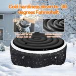 Vniyors Inflatable Hot Tub Cover - 5.4FT, Anti Air Leakage, Thickened Replacement - Round, Black