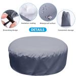 Adnee 85×27.5 Inch Round Hot Tub Full Cover Cap Protector - Full Coverage Hot Tub Covers Replacement - Waterproof Portable Overall Spa Safety Protector for Outdoor Hot Tubs