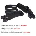 UCEDER 2 PCS Heavy Duty Hot Tub Cover Wind Straps FITS Most SPAS Locks Adjustable Length 67"~116" (Black, 9.5 Ft)