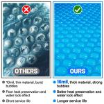 Spa and Hot Tub Cover - 7 × 7 FT 16-mil Square Hot Tub Thermal Insulation Solar Blanket Bubble Cover, 210 × 210 CM