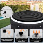 Vniyors Inflatable Hot Tub Cover - 5.4FT, Anti Air Leakage, Thickened Replacement - Round, Black