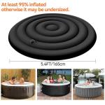 Vniyors Inflatable Hot Tub Cover - 5.4FT, Anti Air Leakage, Thickened Replacement - Round, Black