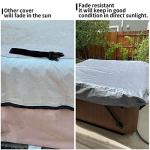 UCEDER Waterproof Hot Tub Cover 170G Polyethylene Spa Cover and UV Protection Hot Tub Sun Shield (96"x96"x35")