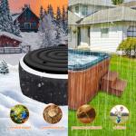 Vniyors Inflatable Hot Tub Cover - 5.4FT, Anti Air Leakage, Thickened Replacement - Round, Black