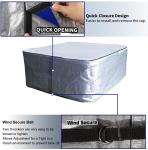 UCEDER Waterproof Hot Tub Cover 170G Polyethylene Spa Cover and UV Protection Hot Tub Sun Shield (96"x96"x35")