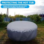 Adnee 85×27.5 Inch Round Hot Tub Full Cover Cap Protector - Full Coverage Hot Tub Covers Replacement - Waterproof Portable Overall Spa Safety Protector for Outdoor Hot Tubs