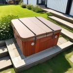 UCEDER 2 PCS Heavy Duty Hot Tub Cover Wind Straps FITS Most SPAS Locks Adjustable Length 67"~116" (Black, 9.5 Ft)