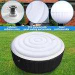 LFUTARI 4.5 Ft Inflatable Hot Tub Cover - Energy Saving Lid for Round Hot Tub - Foldable Protective Rain Overflow Cover for Outdoor Inflatable Hot Tubs