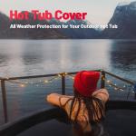 Zettum Hot Tub Cover - 600D Spa Cover Protector Waterproof & Heavy Duty, Outdoor Square Hot Tub Cover Cap Protection (85 x 85 Inch)