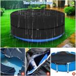 Round Hot Tub Cover, Heavy Duty Oxford Inflatable Spa Cover, Full Coverage Hot Tub Covers Replacement, Waterproof and Weatherproof Portable Cover Protectors for Outdoor