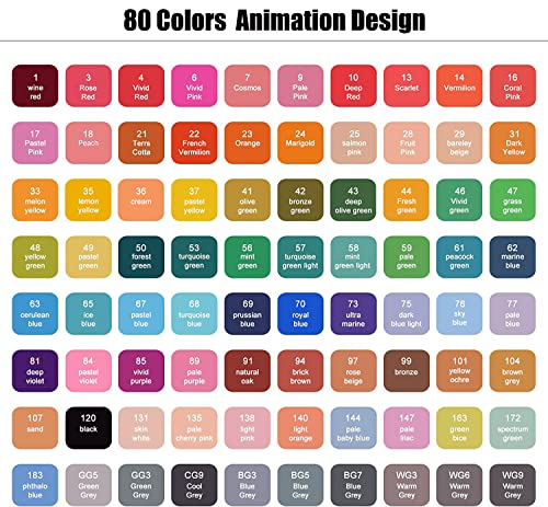 RUN HELIX 70-Color Marker Pens Set