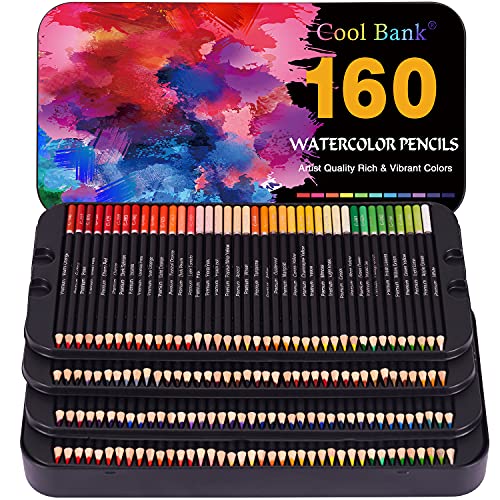 160 Vibrant Watercolor Pencils for Adult Coloring