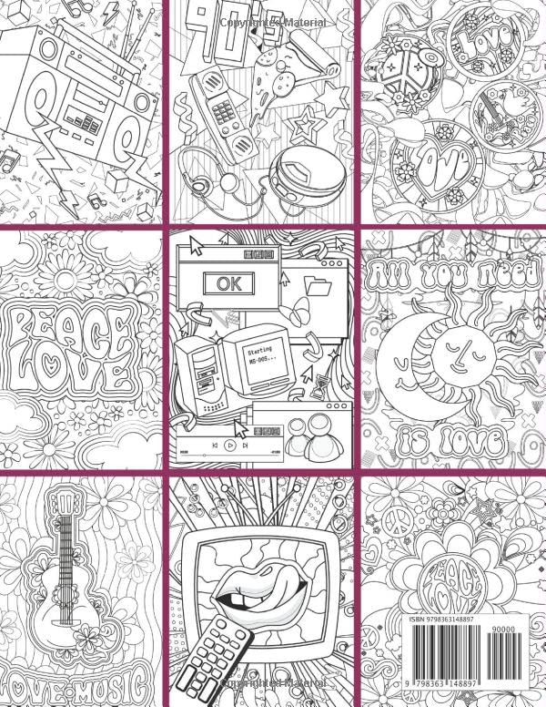 Nostalgic Retro Coloring Book: Positive Relaxation for All