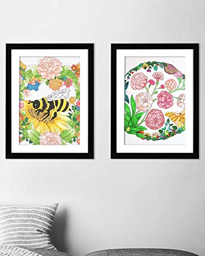 Nature-inspired Adult Coloring Book: 50 Original Hand-drawn Designs