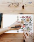 Funny Floral Coloring Book Set for Relaxation