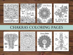 Chakra Mandala Coloring Page Bundle for Adults